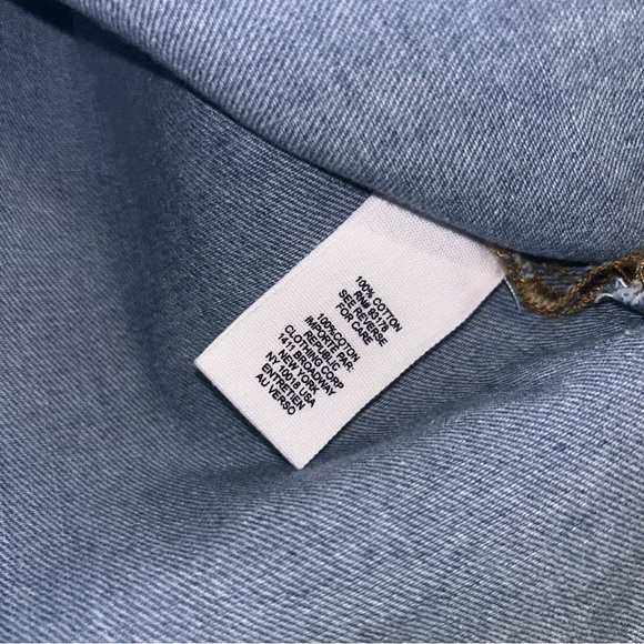 NWT For The Republic Denim Rope Pull Over Long Sleeve Shirt Women’s Small - Picture 7 of 9